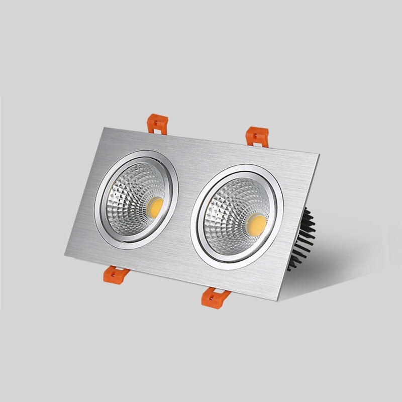 Square Recessed LED Dimmable Downlights Panel Lights AC90~260V COB LED Spotlights LED Recessed Ceiling Lamps Indoor Lighting