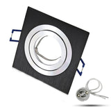 Square Recessed LED Ceiling Downlight Adjustable Ring Mounted Frame GU10/MR16 Lamp Holder Base Backet Spot Light Fixture Fitting