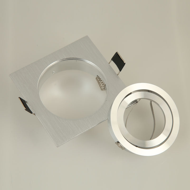Square Recessed LED Ceiling Downlight Adjustable Ring Mounted Frame GU10/MR16 Lamp Holder Base Backet Spot Light Fixture Fitting