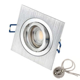 Square Recessed LED Ceiling Downlight Adjustable Ring Mounted Frame GU10/MR16 Lamp Holder Base Backet Spot Light Fixture Fitting