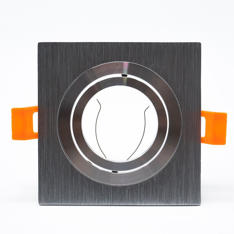 Square Recessed LED Ceiling Downlight Adjustable Ring Mounted Frame GU10/MR16 Lamp Holder Base Backet Spot Light Fixture Fitting