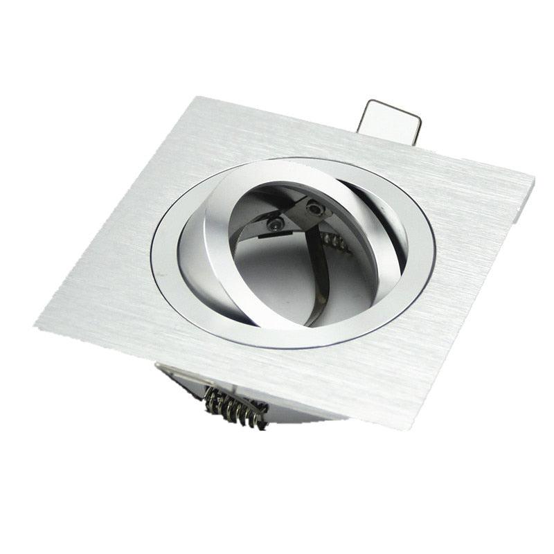 Square Recessed LED Ceiling Downlight Adjustable Ring Mounted Frame GU10/MR16 Lamp Holder Base Backet Spot Light Fixture Fitting