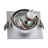Square Recessed LED Ceiling Downlight Adjustable Ring Mounted Frame GU10/MR16 Lamp Holder Base Backet Spot Light Fixture Fitting