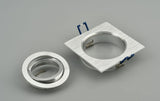 Square Recessed LED Ceiling Downlight Adjustable Ring Mounted Frame GU10/MR16 Lamp Holder Base Backet Spot Light Fixture Fitting