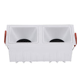 Square double-end Frameless  COB Recessed dimmable Downlight 2x9W 2x12W  LED Ceiling Spot Light for Bedroom Living room Kitchen