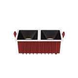 Square double-end Frameless  COB Recessed dimmable Downlight 2x9W 2x12W  LED Ceiling Spot Light for Bedroom Living room Kitchen