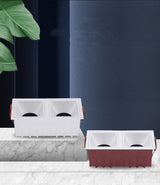 Square double-end Frameless  COB Recessed dimmable Downlight 2x9W 2x12W  LED Ceiling Spot Light for Bedroom Living room Kitchen