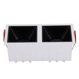 Square double-end Frameless  COB Recessed dimmable Downlight 2x9W 2x12W  LED Ceiling Spot Light for Bedroom Living room Kitchen