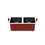 Square double-end Frameless  COB Recessed dimmable Downlight 2x9W 2x12W  LED Ceiling Spot Light for Bedroom Living room Kitchen