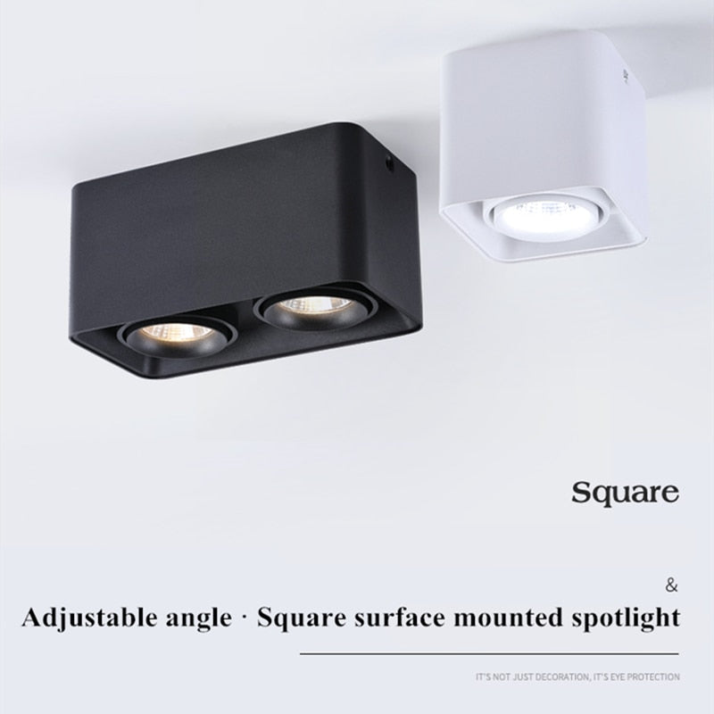 Dimmable surface mounted LED downlight 10W 15W 20W 30W COB LED ceiling spotlight AC110-220V LED  indoor lighting