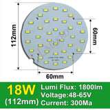 Brightness 12W 18W LED SMD5730 lamp source for bulb light,  Real wattage led PCB panel for downlight ceiling light