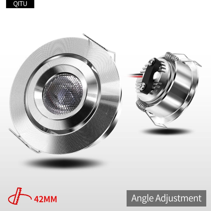 Adjustable Angle LED Spotlight Mini Downlight Living Room Decoration Interior Shop Decoration Bedroom Ceiling Built-in DC12V