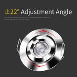 Adjustable Angle LED Spotlight Mini Downlight Living Room Decoration Interior Shop Decoration Bedroom Ceiling Built-in DC12V