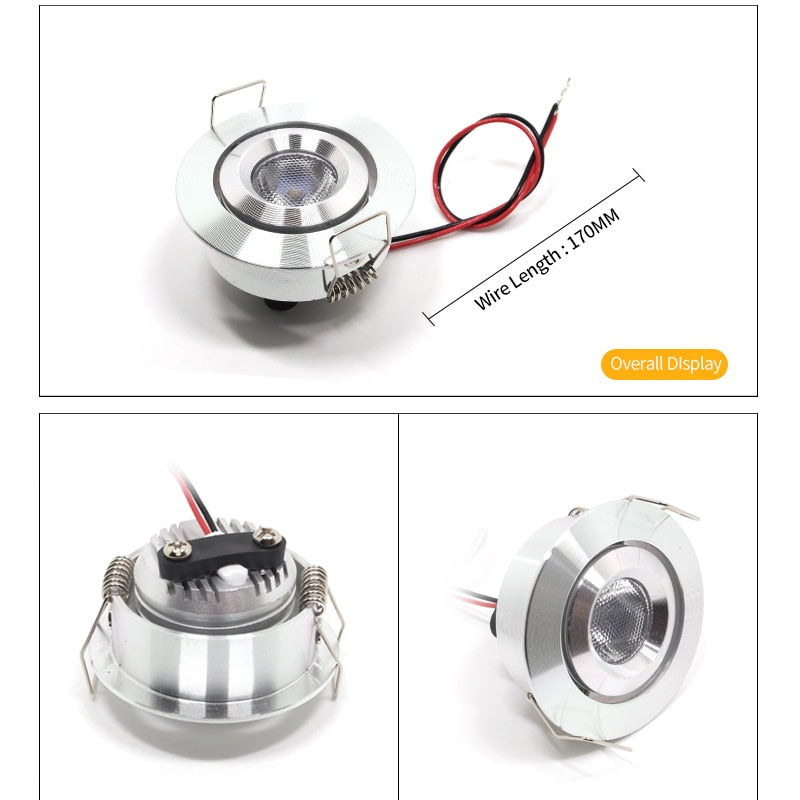 Adjustable Angle LED Spotlight Mini Downlight Living Room Decoration Interior Shop Decoration Bedroom Ceiling Built-in DC12V