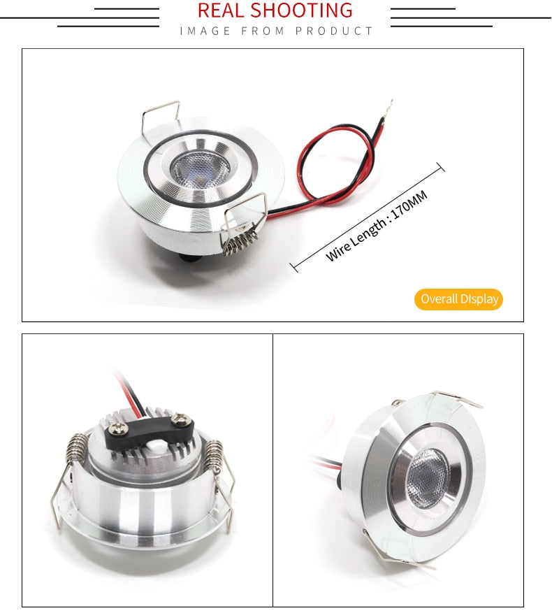 Adjustable Angle LED Spotlight Mini Downlight Living Room Decoration Interior Shop Decoration Bedroom Ceiling Built-in DC12V
