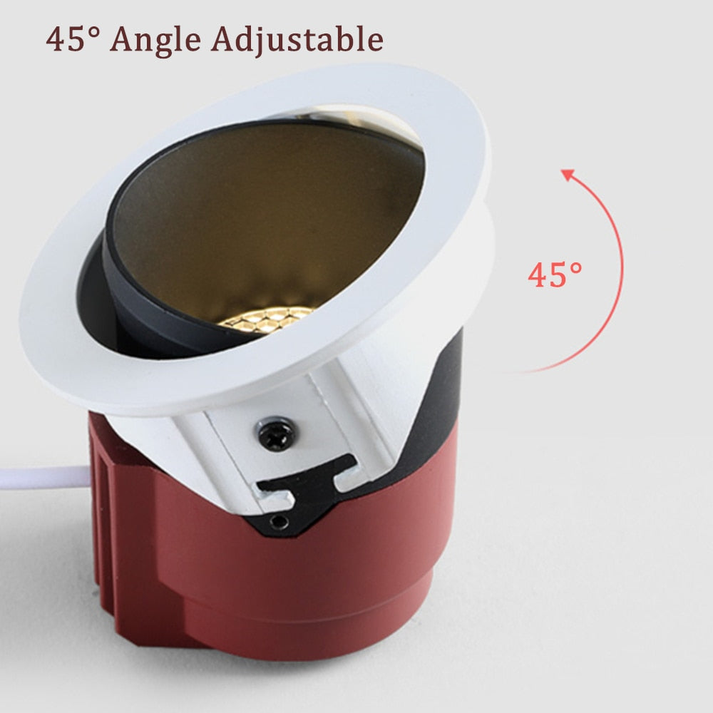 DBF 2021 Angle Adjust Anti-Glare LED Recessed Downlight 7W 12W 15W Honeycomb Nest Lens Ceiling Spot Lights Kitchen Living Room