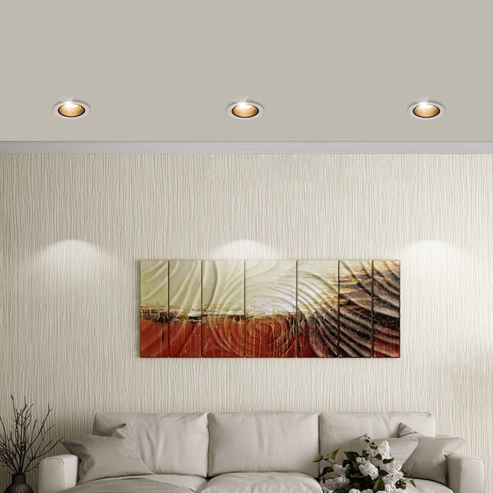 DBF 2021 Angle Adjust Anti-Glare LED Recessed Downlight 7W 12W 15W Honeycomb Nest Lens Ceiling Spot Lights Kitchen Living Room