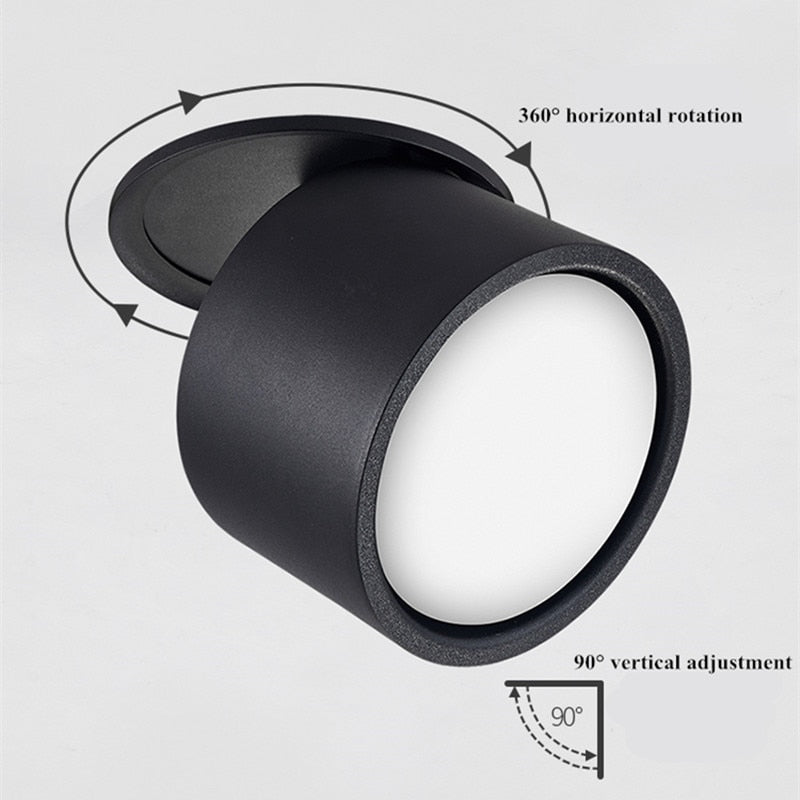 High quality Dimmable LED COB Spotlight Ceiling lamp AC85-265V 10W 12W 15W 18W Aluminum recessed downlights round led panel light