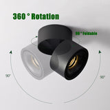 DBF Angle Adjustable LED Surface Downlight 360 Degree Rotatable 7W 10W 12W 15W LED Ceiling Spot Lamp AC85-265V Indoor Lighting