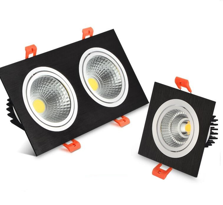 LED Dimmable Ceiling Square Cob Downlight Recessed Spot light 10w 20w AC85V-265V 110V / 220V  Bulb