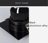 LED Dimmable Ceiling Square Cob Downlight Recessed Spot light 10w 20w AC85V-265V 110V / 220V  Bulb