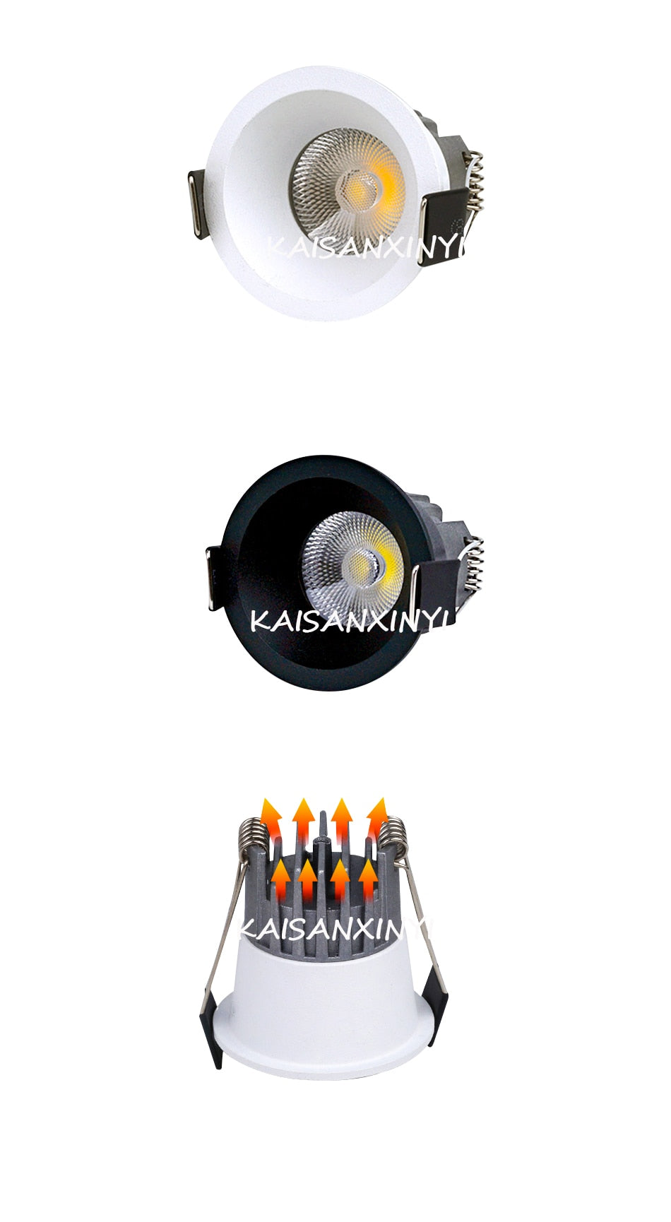 Anti-Corrosion Dimmable LED Downlight 3W 5W Anti-Glare Led Ceiling Lamp LED Spot Lighting Bedroom Kitchen COB Recessed Downlight