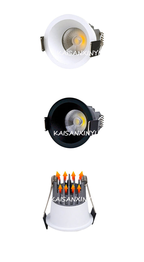 Anti-Corrosion Dimmable LED Downlight 3W 5W Anti-Glare Led Ceiling Lamp LED Spot Lighting Bedroom Kitchen COB Recessed Downlight