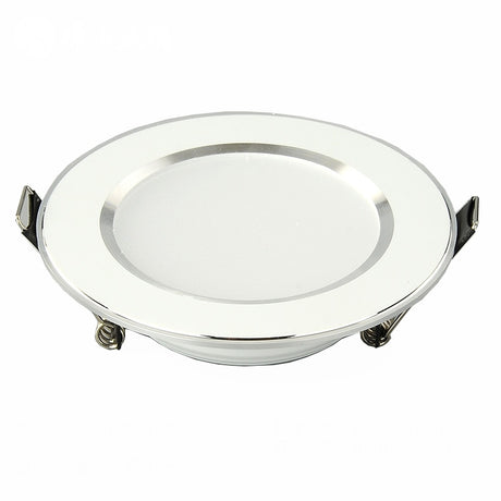 Changeable Led Downlight 5w 7w 9w 12w Ceiling Recessed Light Silver Frame 3 Color Change Warm Nature Cool White AC110-240V