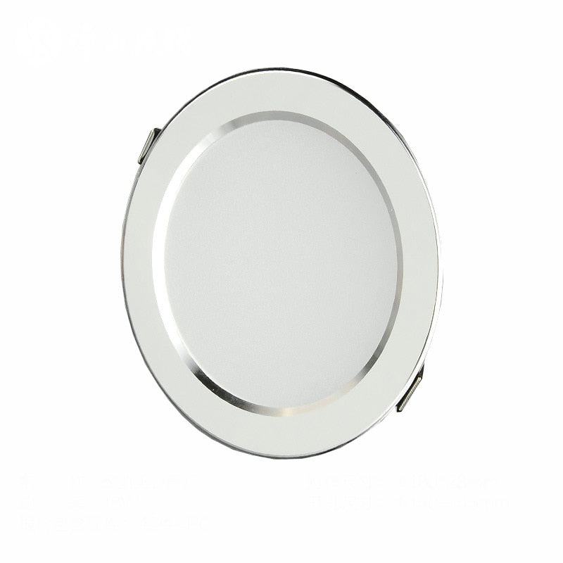 Changeable Led Downlight 5w 7w 9w 12w Ceiling Recessed Light Silver Frame 3 Color Change Warm Nature Cool White AC110-240V