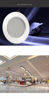Changeable Led Downlight 5w 7w 9w 12w Ceiling Recessed Light Silver Frame 3 Color Change Warm Nature Cool White AC110-240V