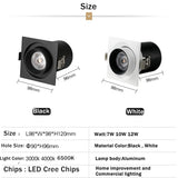 Led Recessed Ceiling Downlight Dimmable Ceiling Lamp Stretchable Down light For Clothes Store Coffee Lighting