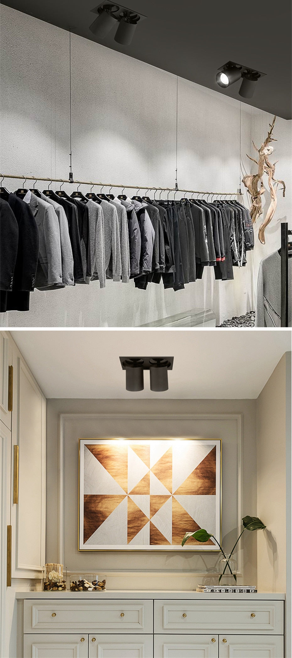 Led Recessed Ceiling Downlight Dimmable Ceiling Lamp Stretchable Down light For Clothes Store Coffee Lighting