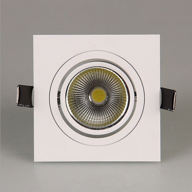 LED Down Light Square 7W 9W 12W Led Downlight COB Dimmable Recessed Led Ceiling Spot Light Lamp AC85-265V Driver Indoor lighting