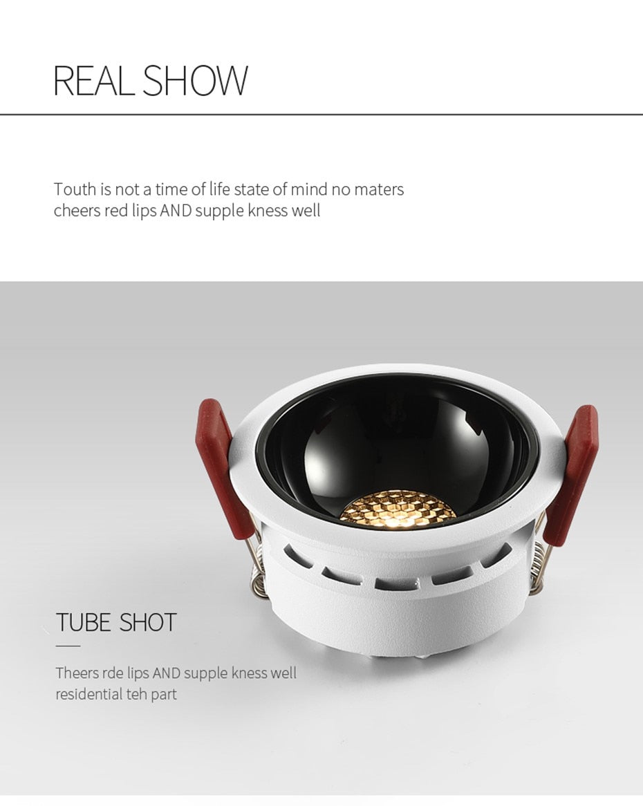 Honeycomb Anti-glare Led Downlight Recessed No Flicker led-ceiling-lamp Aluminum High quality Lighting For Living Room Bedroom