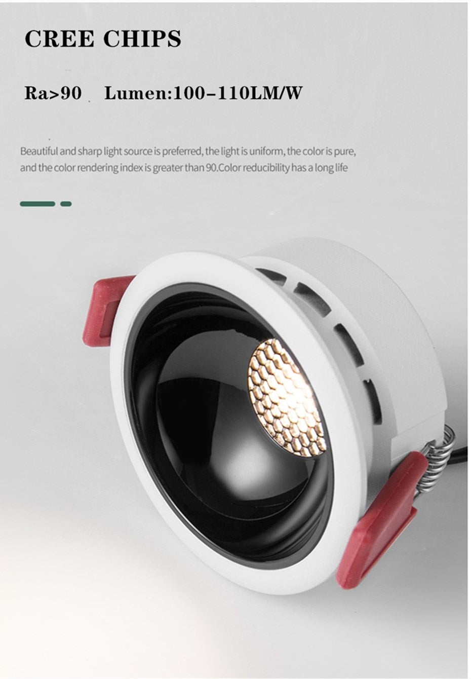 Honeycomb Anti-glare Led Downlight Recessed No Flicker led-ceiling-lamp Aluminum High quality Lighting For Living Room Bedroom