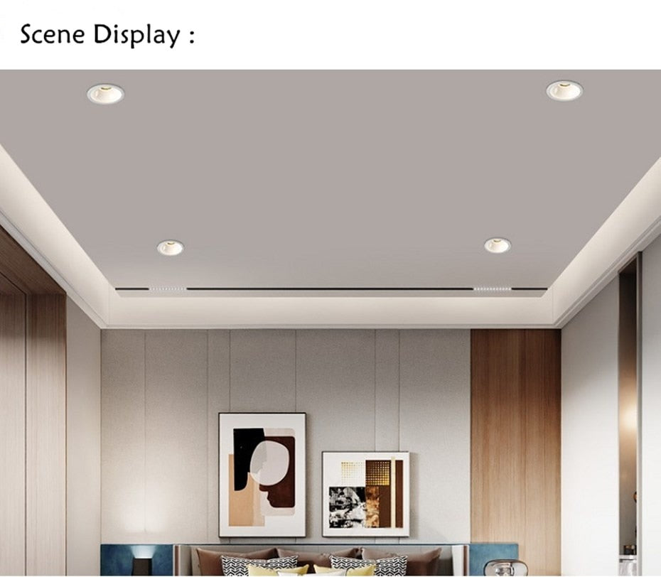 Honeycomb Anti-glare Led Downlight Recessed No Flicker led-ceiling-lamp Aluminum High quality Lighting For Living Room Bedroom