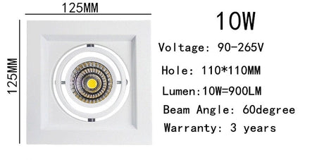 Dimmable Led downlight light COB Ceiling Spot Light 10w 20W 30W ceiling recessed Lights Indoor Lighting AC110V-220V