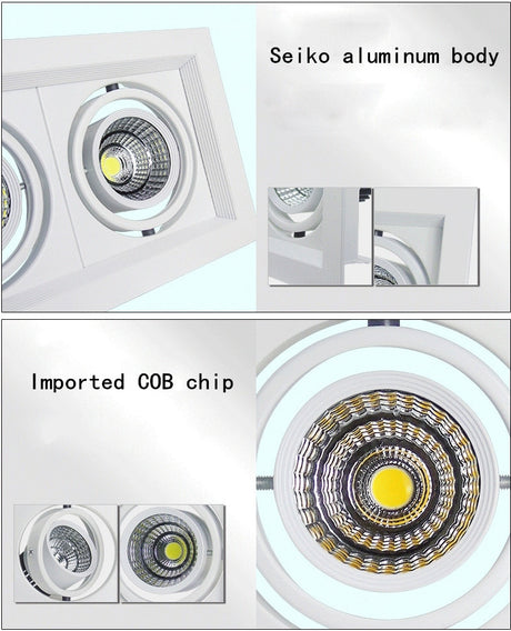 Dimmable Led downlight light COB Ceiling Spot Light 10w 20W 30W ceiling recessed Lights Indoor Lighting AC110V-220V