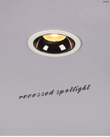 Aisilan Black LED Downlight background Spot Light Anti-glare Aluminum Ceiling Lamp Chip CRI 93 Suitable for indoor lighting