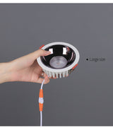 Aisilan Black LED Downlight background Spot Light Anti-glare Aluminum Ceiling Lamp Chip CRI 93 Suitable for indoor lighting