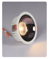 Aisilan Black LED Downlight background Spot Light Anti-glare Aluminum Ceiling Lamp Chip CRI 93 Suitable for indoor lighting
