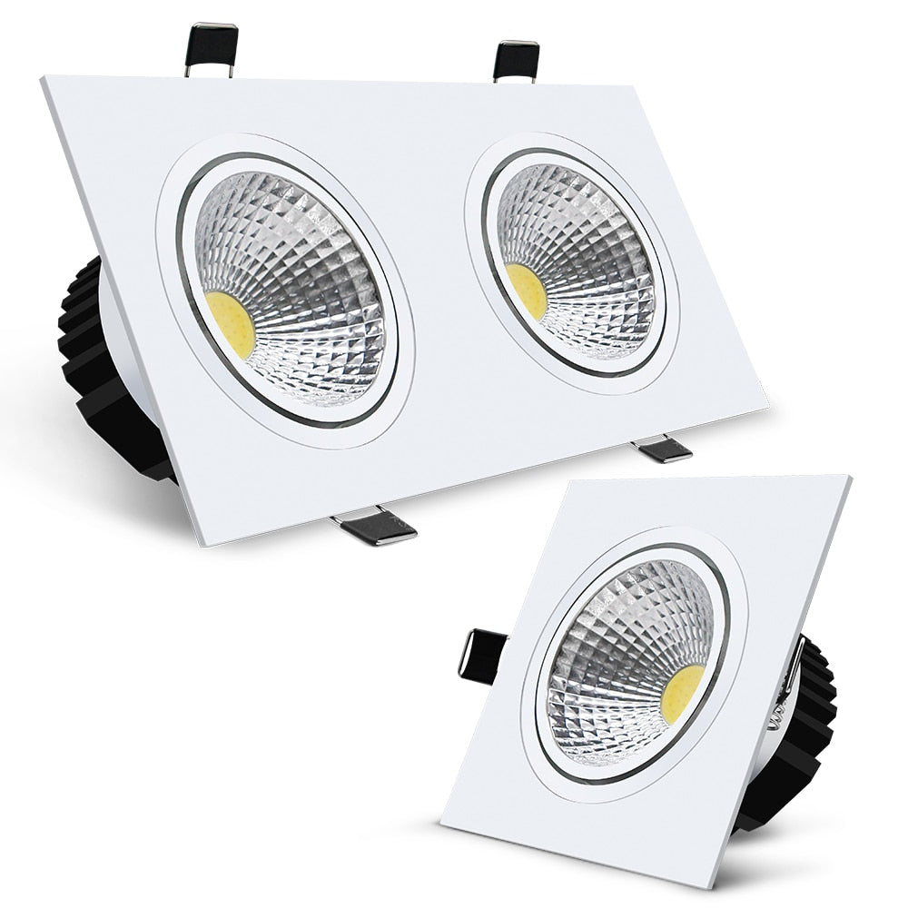 Square Recessed COB Downlight COB 7W 9W 12W 15W 14W 24W 21W 36W LED Ceiling Lamp AC85-265V Indoor LED Spot Light With Driver