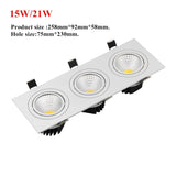 Square Recessed COB Downlight COB 7W 9W 12W 15W 14W 24W 21W 36W LED Ceiling Lamp AC85-265V Indoor LED Spot Light With Driver