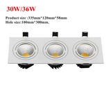 Square Recessed COB Downlight COB 7W 9W 12W 15W 14W 24W 21W 36W LED Ceiling Lamp AC85-265V Indoor LED Spot Light With Driver