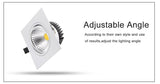 Square Recessed COB Downlight COB 7W 9W 12W 15W 14W 24W 21W 36W LED Ceiling Lamp AC85-265V Indoor LED Spot Light With Driver