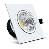 Square Recessed COB Downlight COB 7W 9W 12W 15W 14W 24W 21W 36W LED Ceiling Lamp AC85-265V Indoor LED Spot Light With Driver