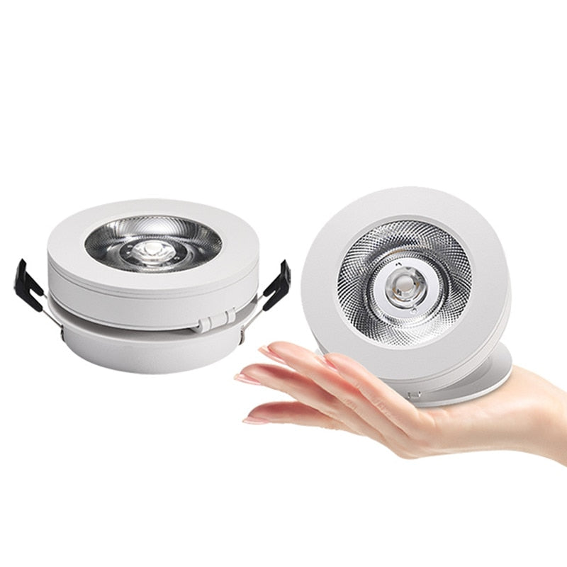 Dimmable 220V 110V COB Round Recessed LED Downlight 5W 7W 9W 15W Spot Light Warm White ceiling Lamp For shopping mall lighting