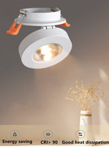 Dimmable 220V 110V COB Round Recessed LED Downlight 5W 7W 9W 15W Spot Light Warm White ceiling Lamp For shopping mall lighting