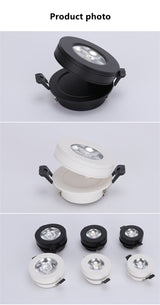 Dimmable 220V 110V COB Round Recessed LED Downlight 5W 7W 9W 15W Spot Light Warm White ceiling Lamp For shopping mall lighting