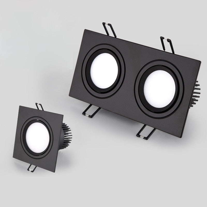 Square Dimmable Recessed LED Downlights 7W 10W 14W 20W LED Ceiling lamp AC85-265V Spot Lights LED panel light Indoor lighting